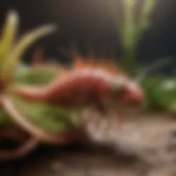 A vibrant and detailed illustration of a Venus flytrap capturing a fly.