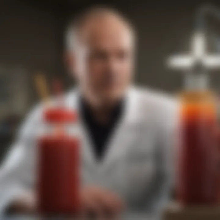 Artistic depiction of Charles Drew with blood plasma research background