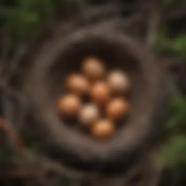 Nest with Eggs of the American Robin American Robin nest with eggs in a typical habitat