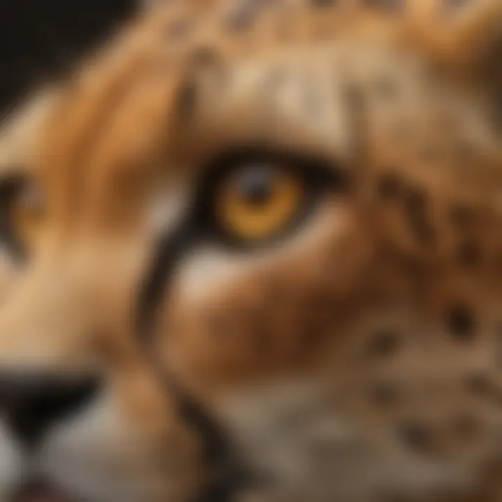 Close-up of a cheetah's captivating spotted fur pattern