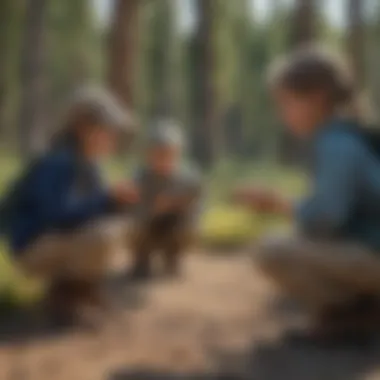 A group of children participating in a conservation project