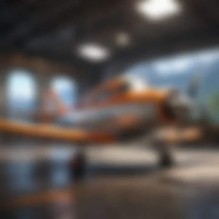 Children's Airplane Model Educational Setting
