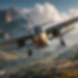 Children's Airplane Model in Flight