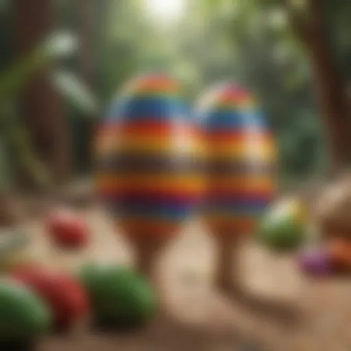Colorful Mexican Maracas