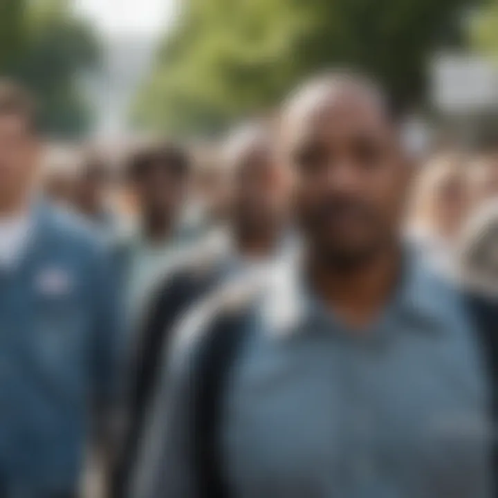 Civil rights activists marching in solidarity at the March on Washington