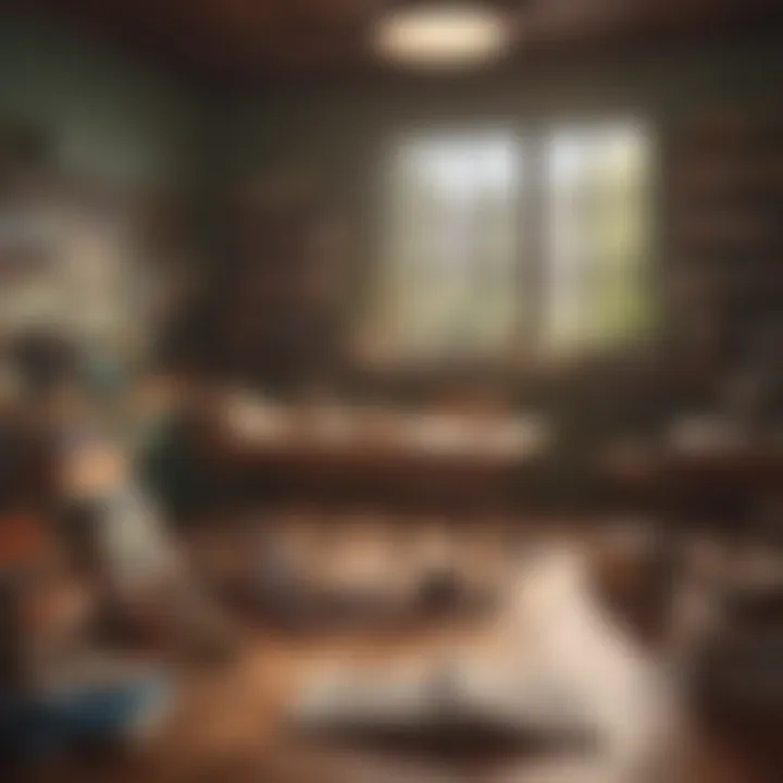Illustration of a 3rd-grade classroom with non-fiction books as the focal point