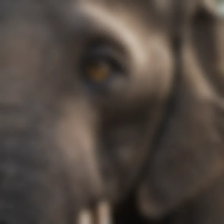 Close-Up of Elephant's Wise Eyes and Trunk