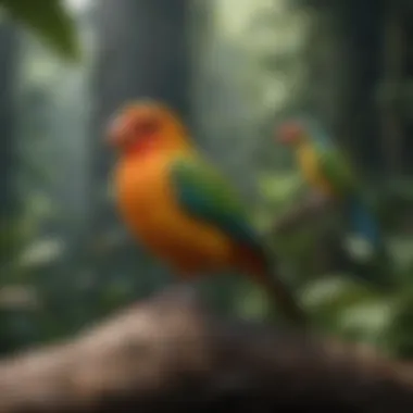 Avian Diversity Colorful array of tropical rainforest birds