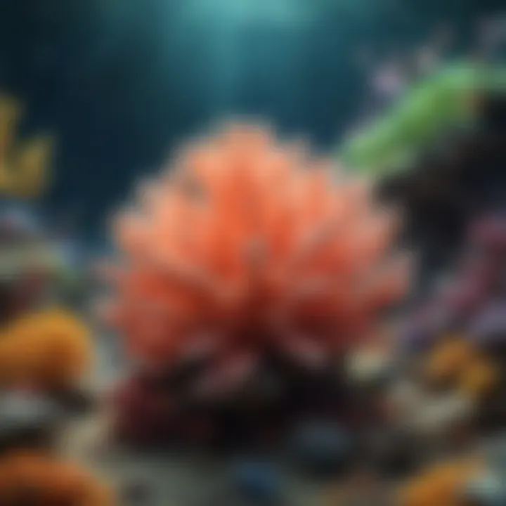 Colorful Coral Reef Teeming with Marine Life
