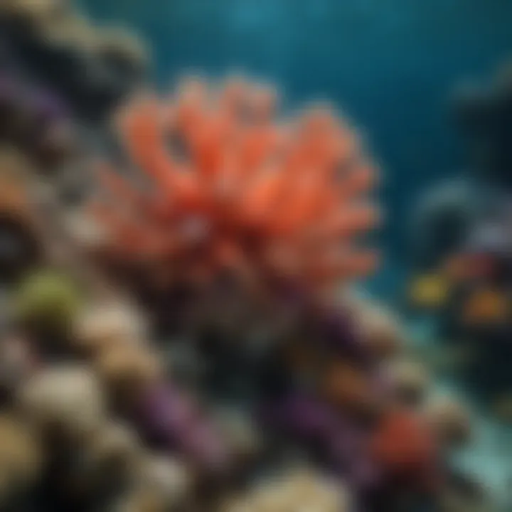 Colorful Coral Reef Teeming with Life in St. Thomas Island Waters