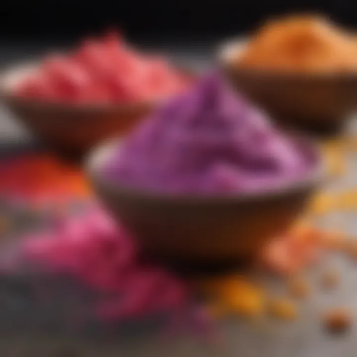 Colorful Holi sweets and desserts