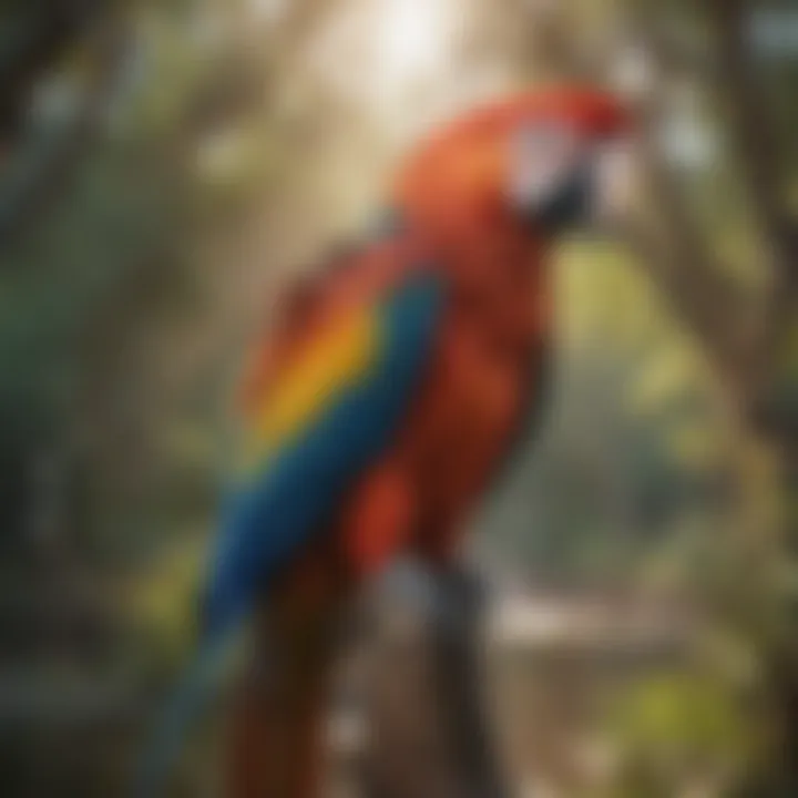 Colorful Macaw in Brazil's Pantanal Wetlands