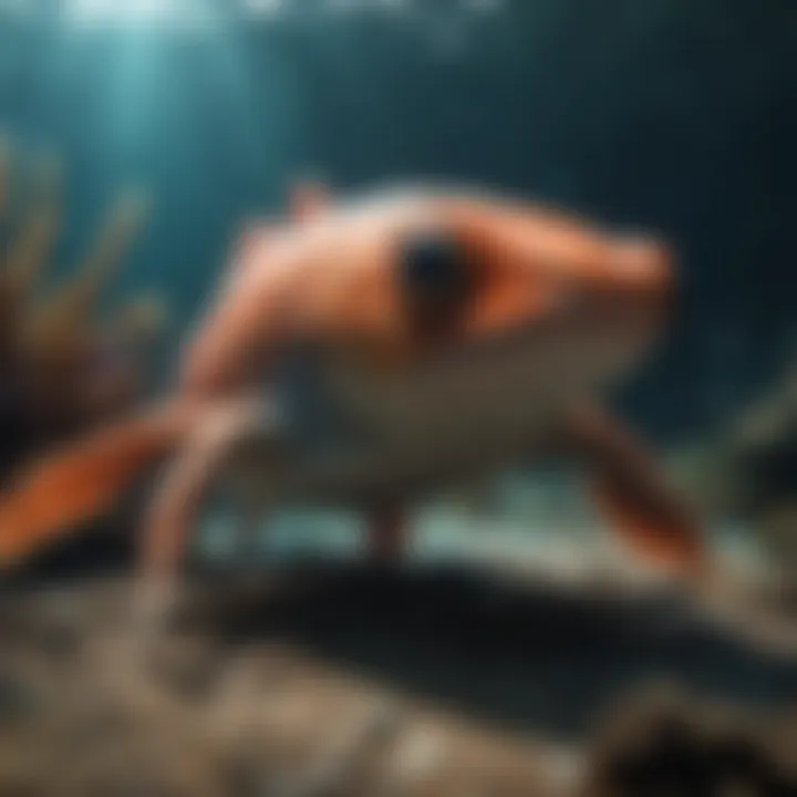 Colorful marine creature swimming