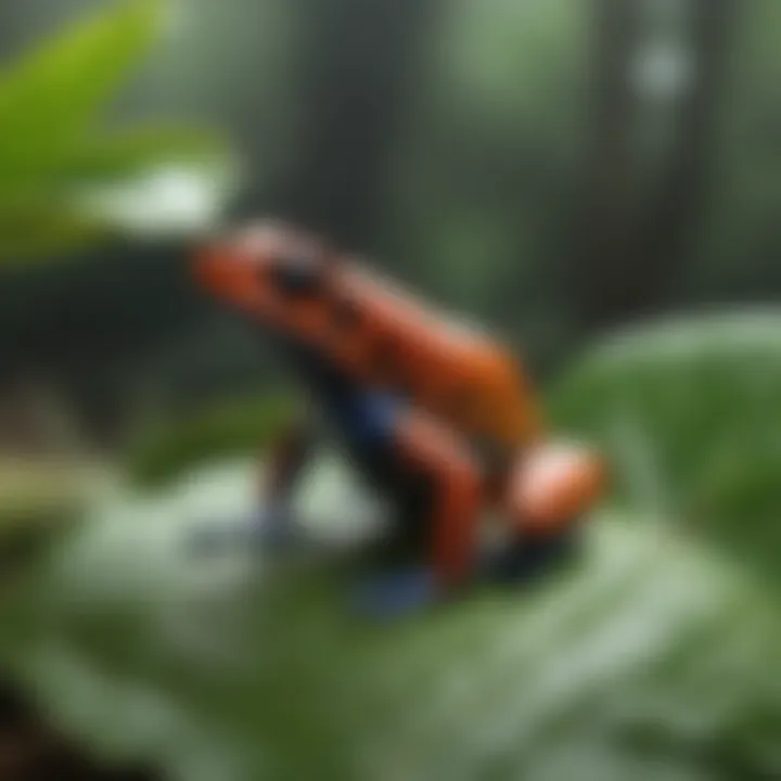 Colorful Poison Dart Frog on Leaf