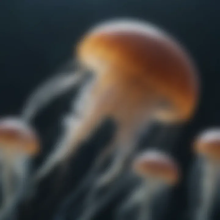 Illustration showing common types of jellyfish