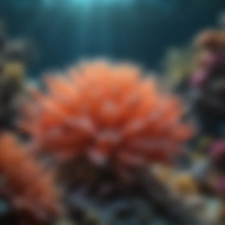 A captivating underwater scene showcasing vibrant coral reefs and marine life