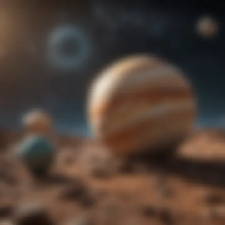 A whimsical illustration of the solar system with planets and stars