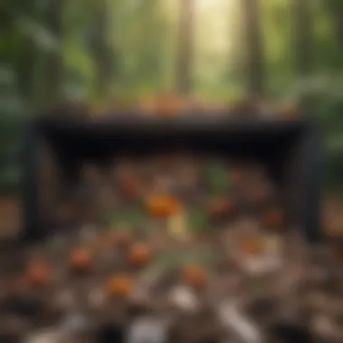 A thriving compost bin showcasing healthy decomposition