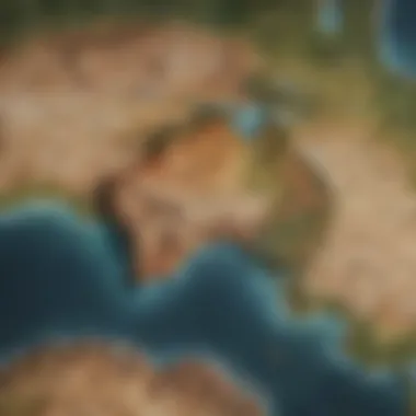 Map of Australia with highlighted search areas