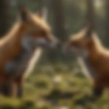 Interactions with Other Wildlife Fox interacting with other wildlife