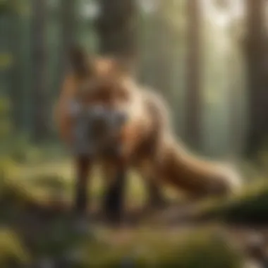 Red Fox in Its Natural Habitat Red fox in a forest setting
