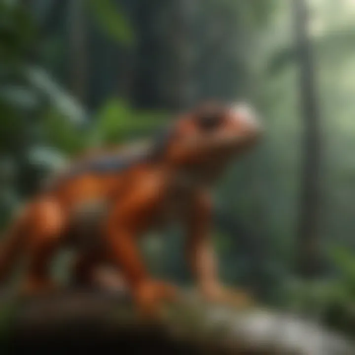 Diverse fauna residing in tropical habitats
