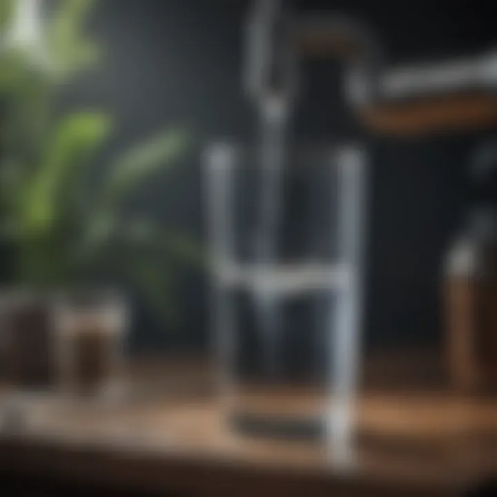 A visual diagram illustrating the water filtration process
