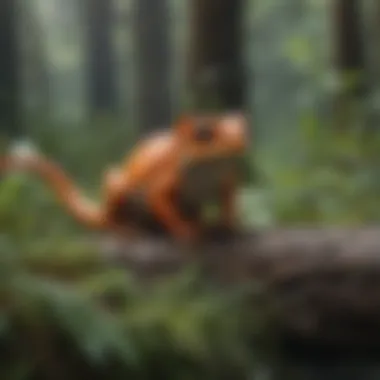 A vibrant ecosystem showcasing diverse flora and fauna
