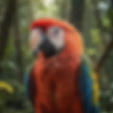 Tropical Scarlet Macaw in Costa Rica