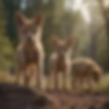 Coyote Pups Exploring Their Surroundings