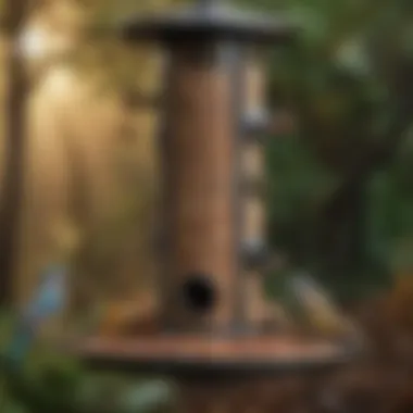 Tools and materials needed for crafting a bird feeder