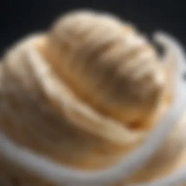 Artistic swirls of creamy goodness