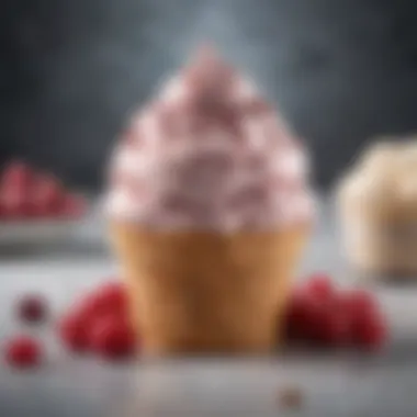 Variety of fresh ingredients for making artisanal ice cream