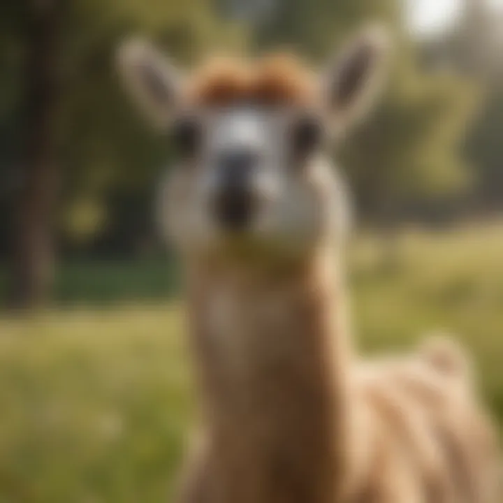 Laughing Llama Punning in the Meadow