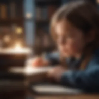 Researching for Your Essay A child researching books and resources for their essay