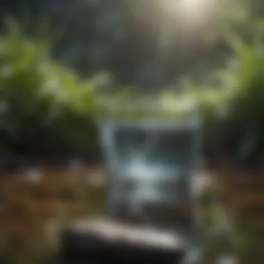 Clean water collected from the filter