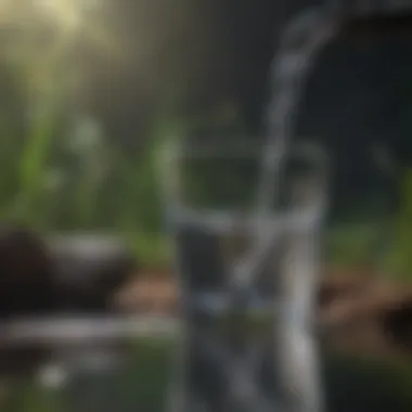 Demonstrating water filtration in action