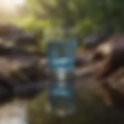 Illustration of essential materials for a water filter