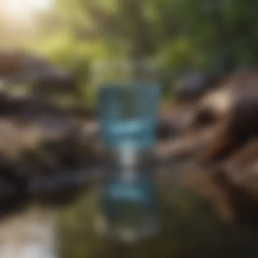 Illustration of essential materials for a water filter