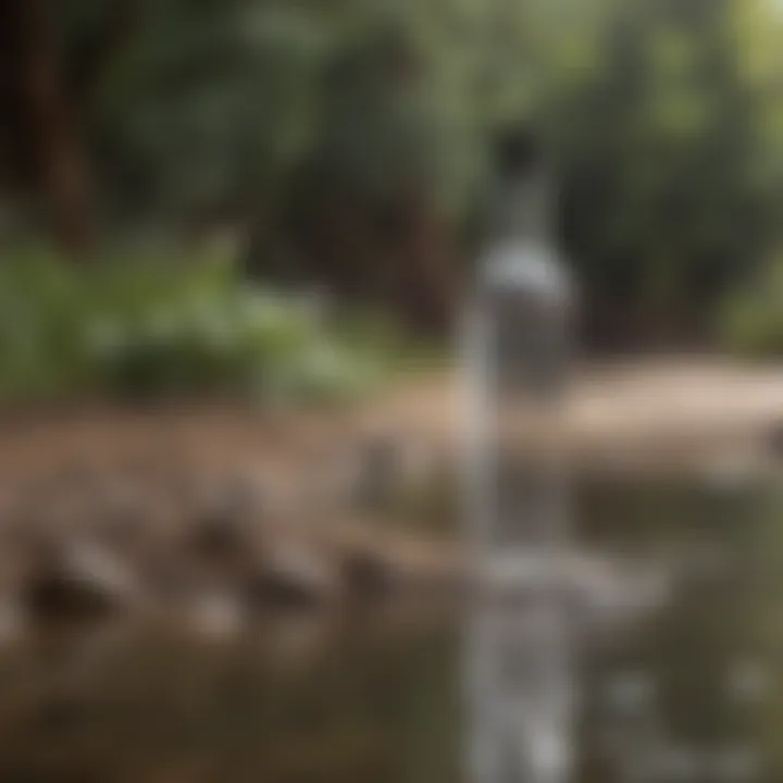 A community engaging in a water conservation activity