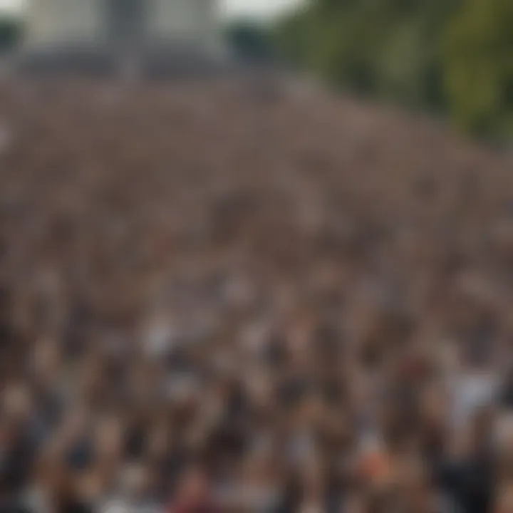 Crowds gathered at the Lincoln Memorial during the March on Washington