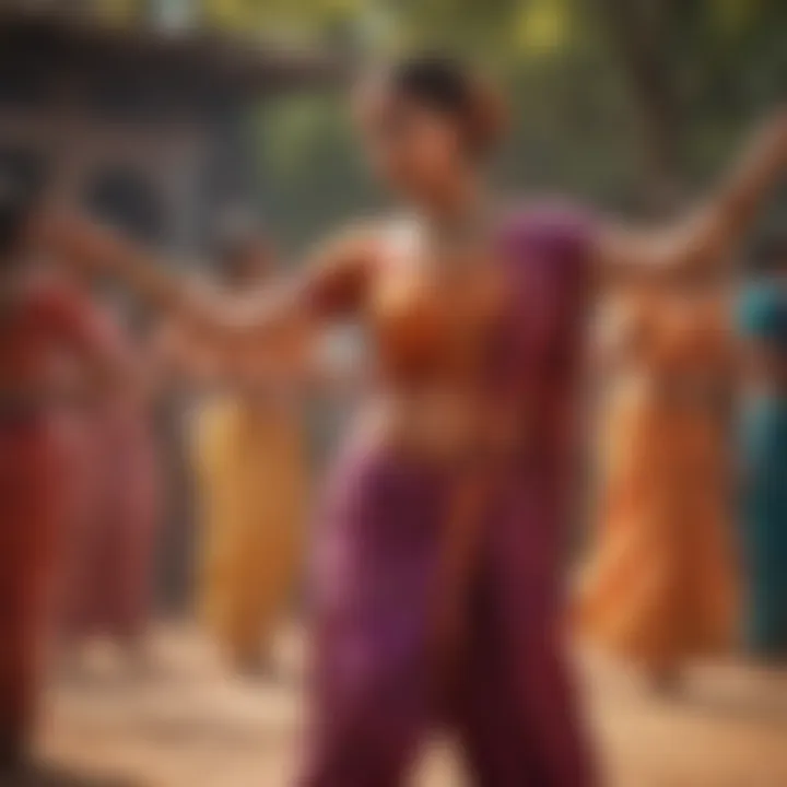 Traditional Indian Dance Performance at Holi Festival