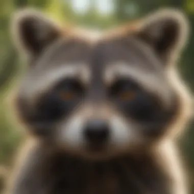 Raccoon Chronicles: Inquisitive Eyes of Nature's Masked Bandit Curious Raccoon Graphic