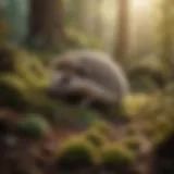 Curled Hedgehog Relaxing in Its Habitat
