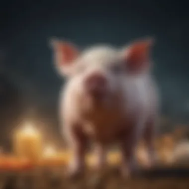 Elegant Pig Zodiac Symbol Graceful Pig Zodiac Symbol