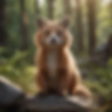 Cute furry animal in its natural habitat