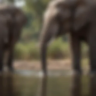 Elephant Drinking Water