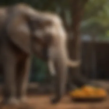 Elephant Eating Fruits