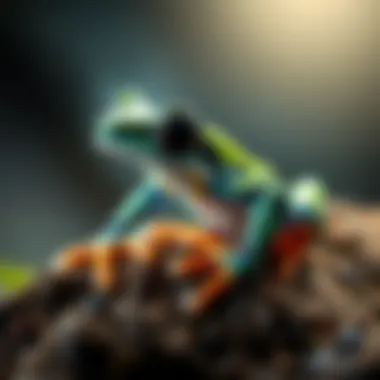 The Ecological Importance of Dart Frogs Illustration depicting the ecological role of dart frogs in their ecosystem