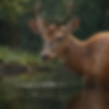 Graceful Deer Reflecting Gentleness and Sensitivity